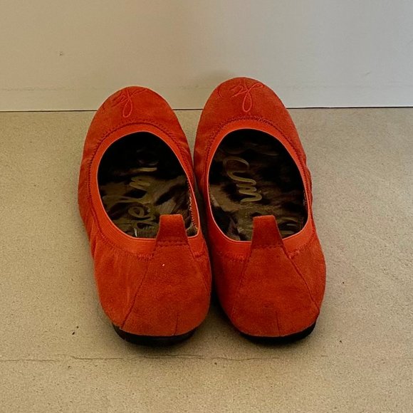 Sam Edelman suede orange ballet flats size 6.5 - Picture 4 of 5